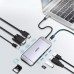 Adapteris USB C → HDMI + 3xUSB 3.2 + USB C + VGA + RJ45 + SD (9-in-1) pilkas (grey) Choetech HUB-M15